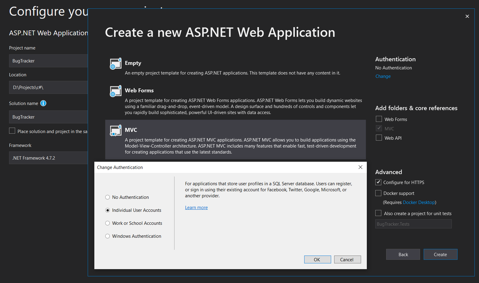 Individual user account