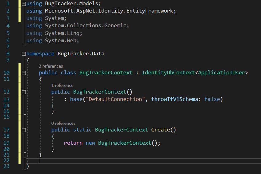 Create DbContext file
